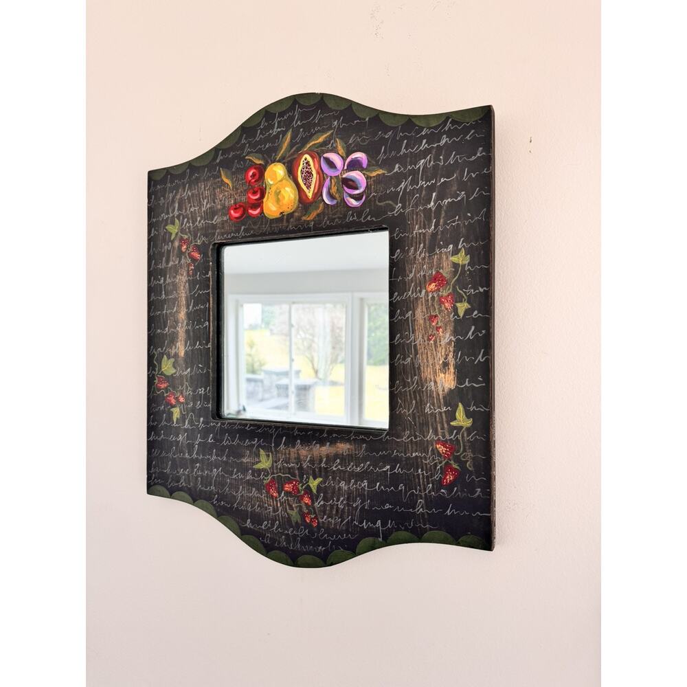 VTG 1995 Tracy Porter Wall Mirror Home Collection Rustic Farmhouse Decor 21x17”